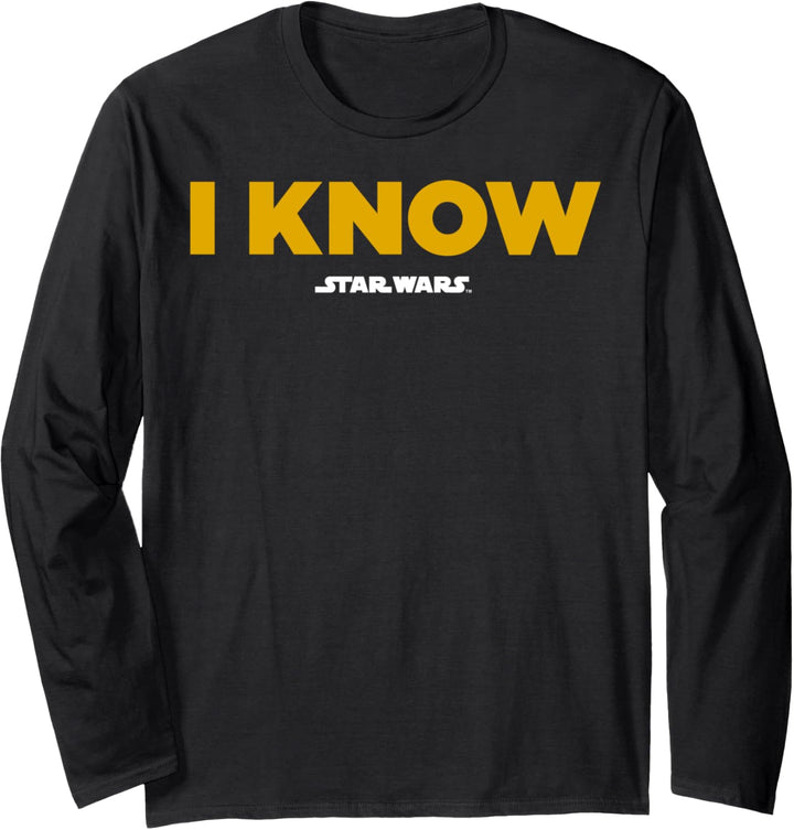 Star Wars Han Solo I Know Langarmshirt