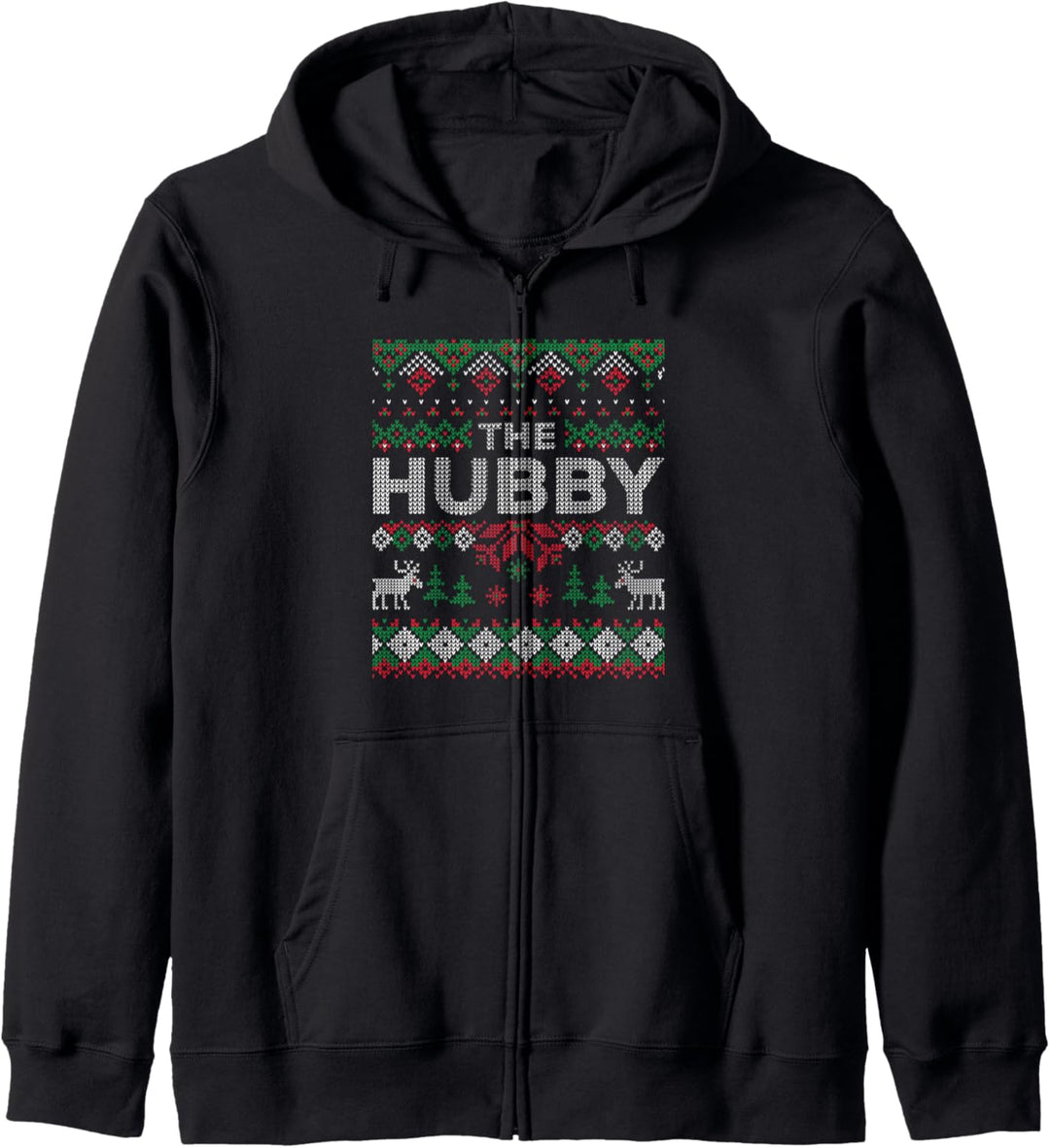 Wifey Hubby Matching Ugly Christmas Sweater Party XMas Joke Kapuzenjacke