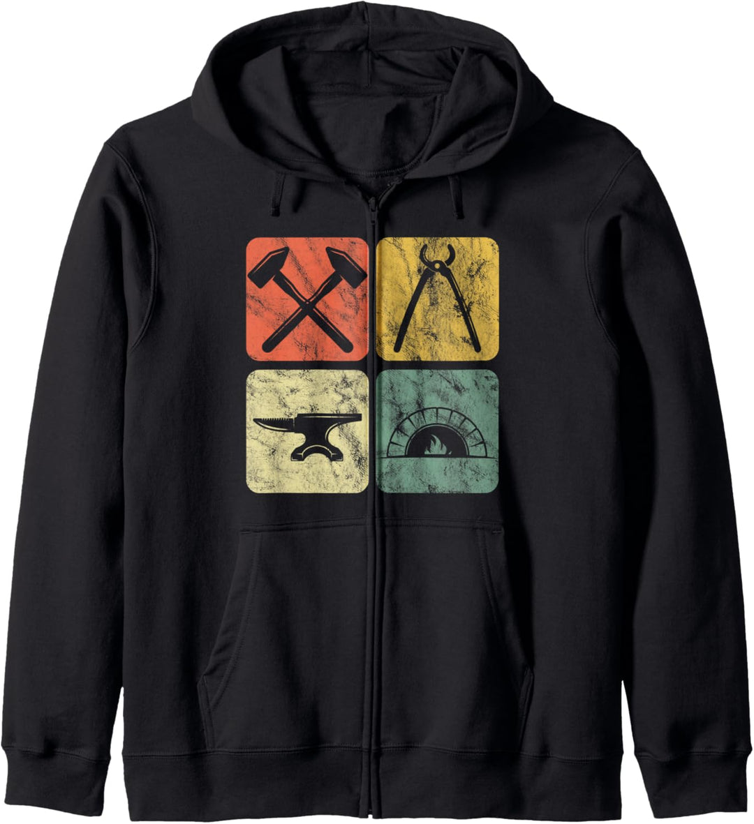 Retro Blacksmith Vintage Eisen Schmiede Amboss Metall Kapuzenjacke