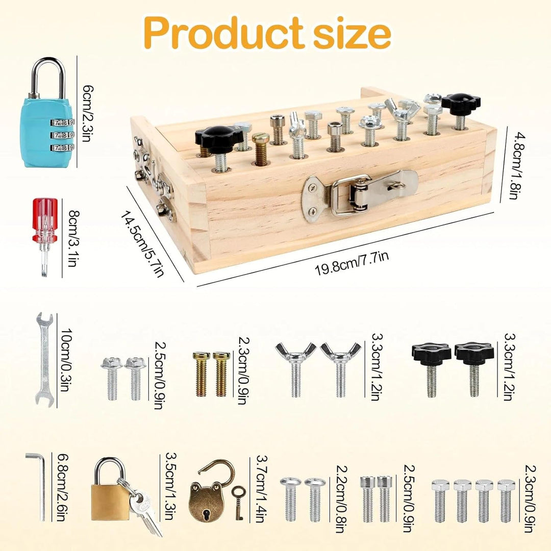 Montessori Schraubendreher Board Set, Holz Schraubbrett, Busy Board Holzspielzeug, Montessori Spielz