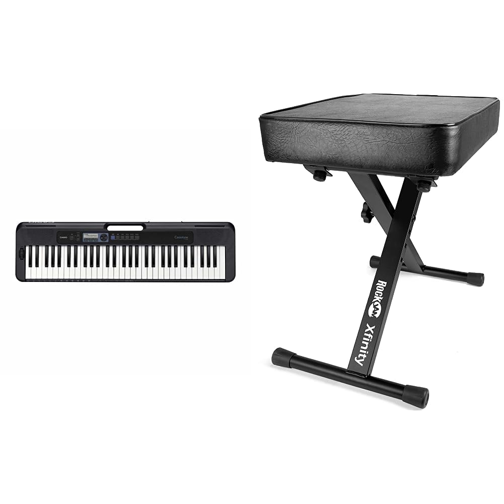 Casio CT-S300 CASIOTONE Keyboard mit 61 anschlagdynamischen Standardtasten und Begleitautomatik, sch