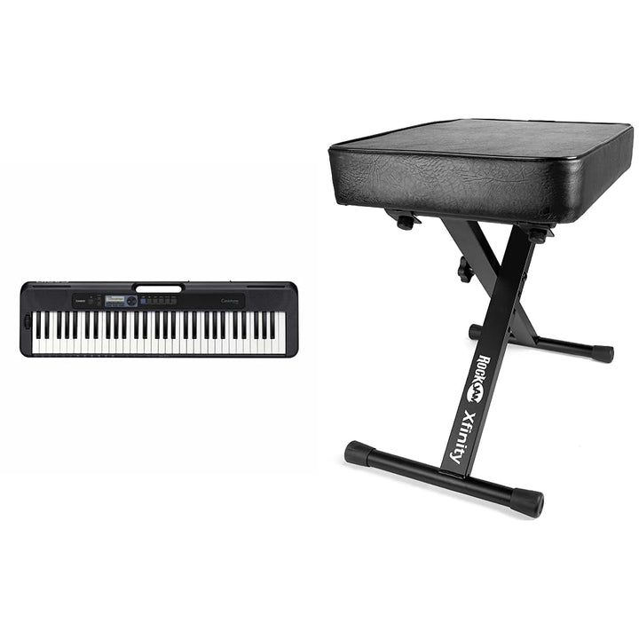 Casio CT-S300 CASIOTONE Keyboard mit 61 anschlagdynamischen Standardtasten und Begleitautomatik, sch