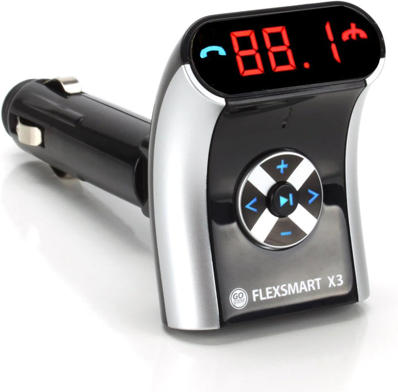 GOgroove FlexSMART X3 Mini-Bluetooth-FM-Transmitter für Autoradio – Aufladen über USB, Freisprechen