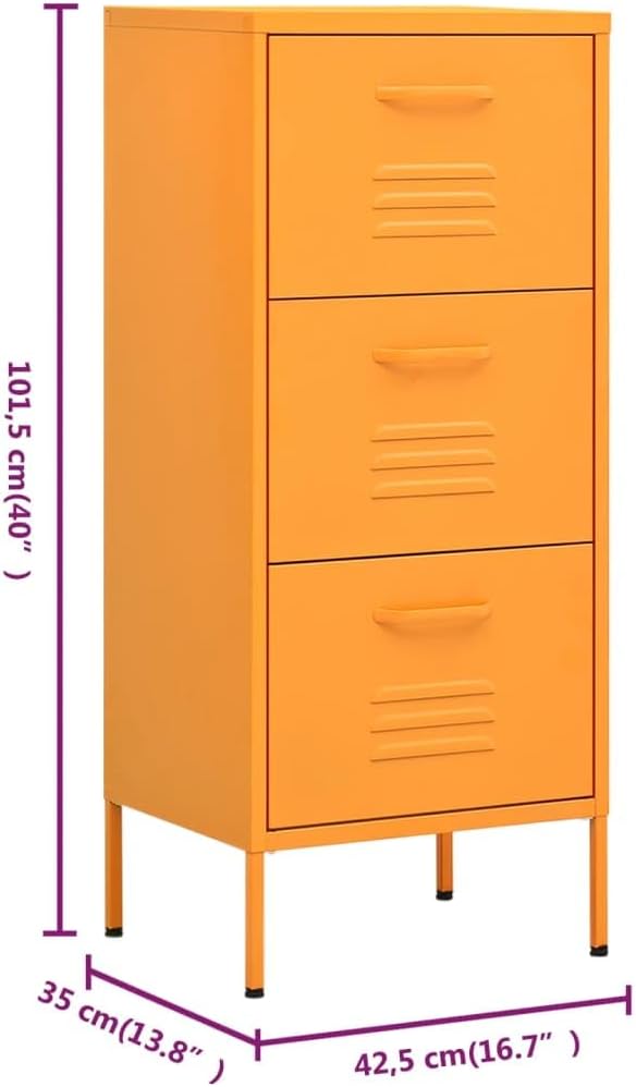 Aktenschränke mit 3 Schubladen, vertikaler Metallschrank, freistehend, Küche, Speisekammer, Aufbewah