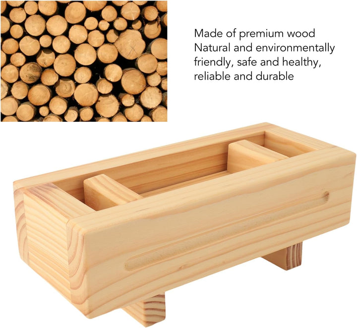 TOPINCN Holz Sushi Pressform, Rechteckige Reisrollenform, Sushi -Formungsschachtel, Sushi Maker -Wer