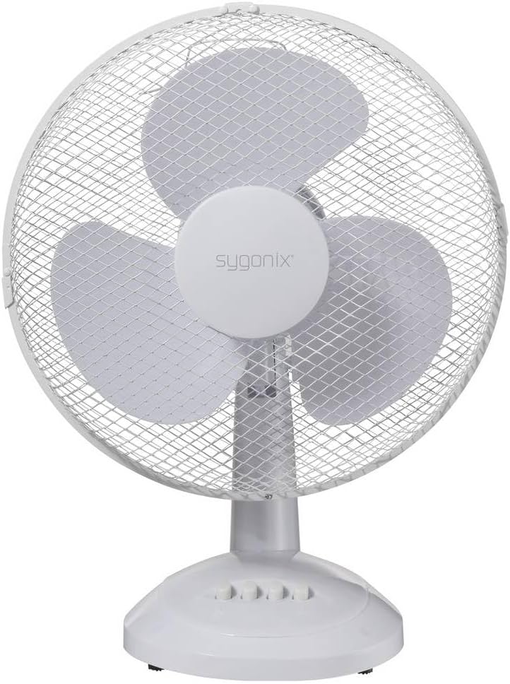 sygonix Tischventilator 40 W (Ø x H) 237 mm x 460 mm Weiss