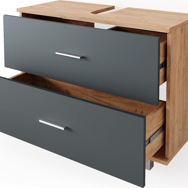 VICCO Waschbeckenunterschrank Ilias Schublade Unterschrank Badezimmer