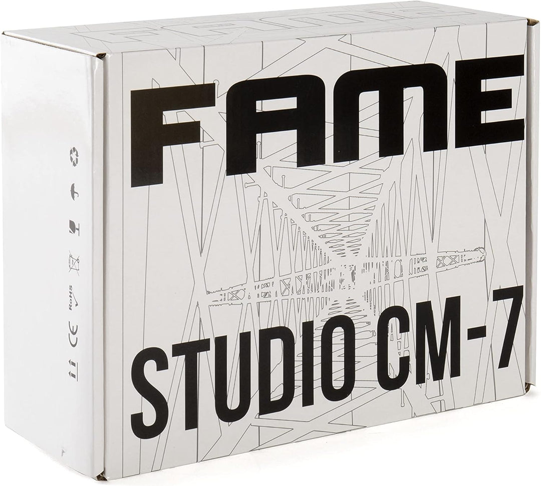 Fame Audio Studio cm-7 Grossmembran Kondensatormikrofon, Schwarz, Nierencharakteristik, 20-20.000Hz