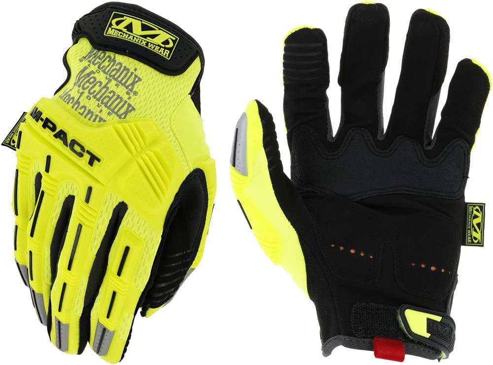Mechanix Wear: Hi-Viz M-Pact Arbeitshandschuhe – Berührungsfähig, Aufprallschutz, absorbiert Vibrati
