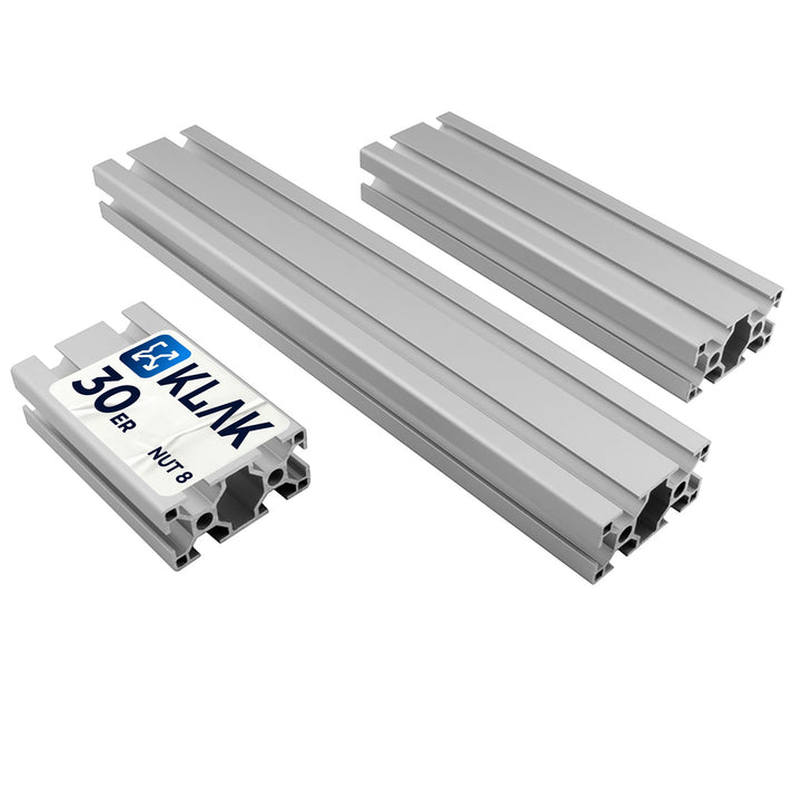 Alu Profil 30x60mm System-, Montage-, Konstruktionsprofil Nut 8 1300mm, 1300