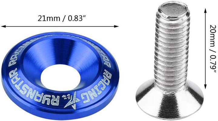 Waschmaschine, Qiilu Stossstange Unterlegscheibe, 20 Stücke Aluminium nummernschild schrauben Stosss