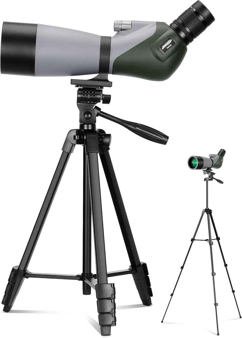 Aomekie 20-60x70MM Spektiv Sportschützen Jagd mit Verstellbarem Stativ Spotter Scope Wasserdicht Tel