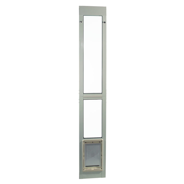 Ideal Pet Modulare Terrassentür aus Aluminium mit einzelner Glasscheibe und transparenter Flexibler