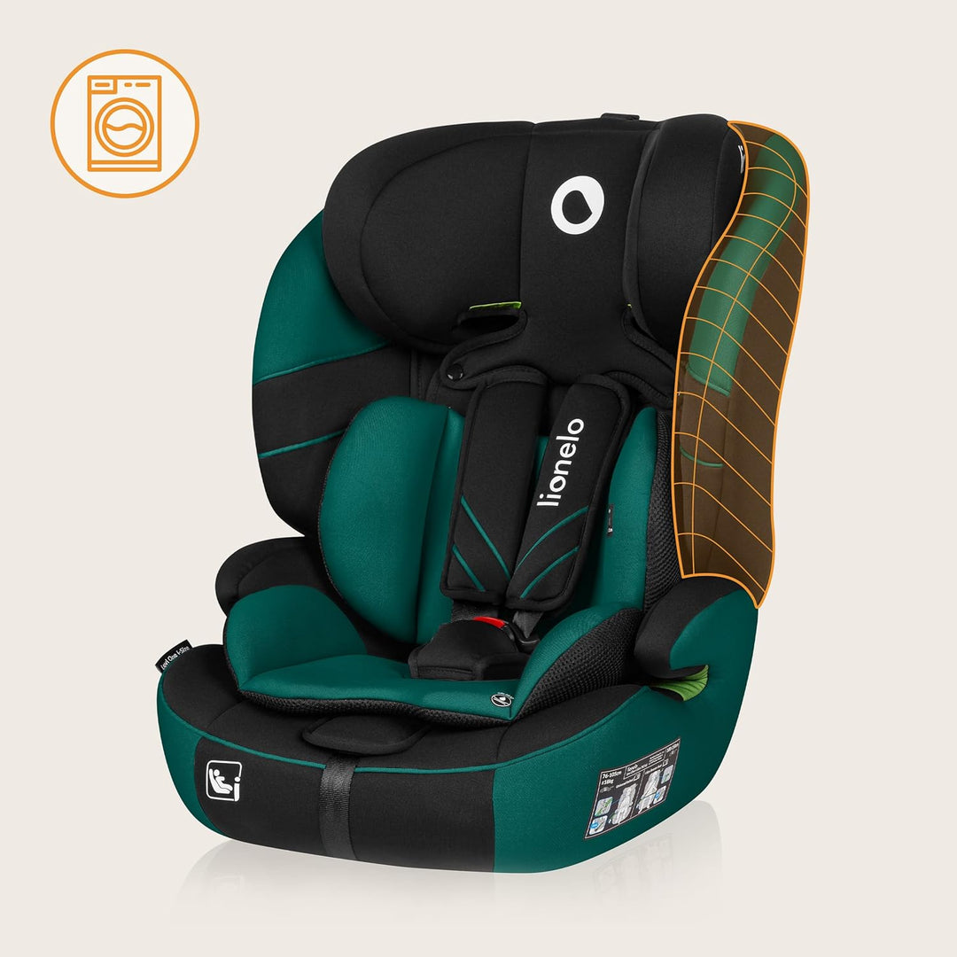 LIONELO LEVI ONE I-SIZE 76-150 cm Kinderautositz, Gruppe 1 2 3, Seitenschutz, 10 Grad Kopfstützenver