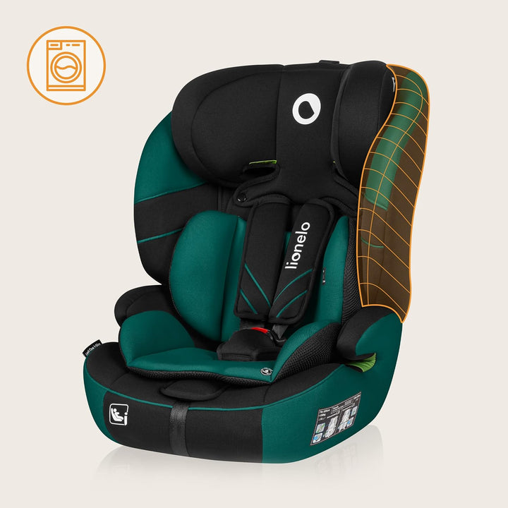 LIONELO LEVI ONE I-SIZE 76-150 cm Kinderautositz, Gruppe 1 2 3, Seitenschutz, 10 Grad Kopfstützenver