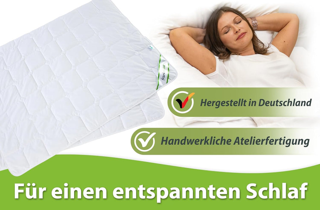 franknatur Sommerdecke Lyocell Tencel Baumwolle Bettdecke 200x220 Weiss 200 x 220 cm, 200 x 220 cm