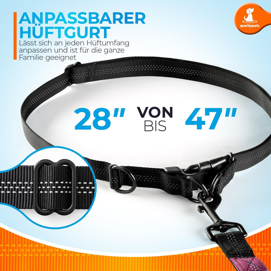 Joggingleine für Hunde zum Laufen, Joggen, Wandern | 2 in 1 Joggingleine und Normale Hundeleine für