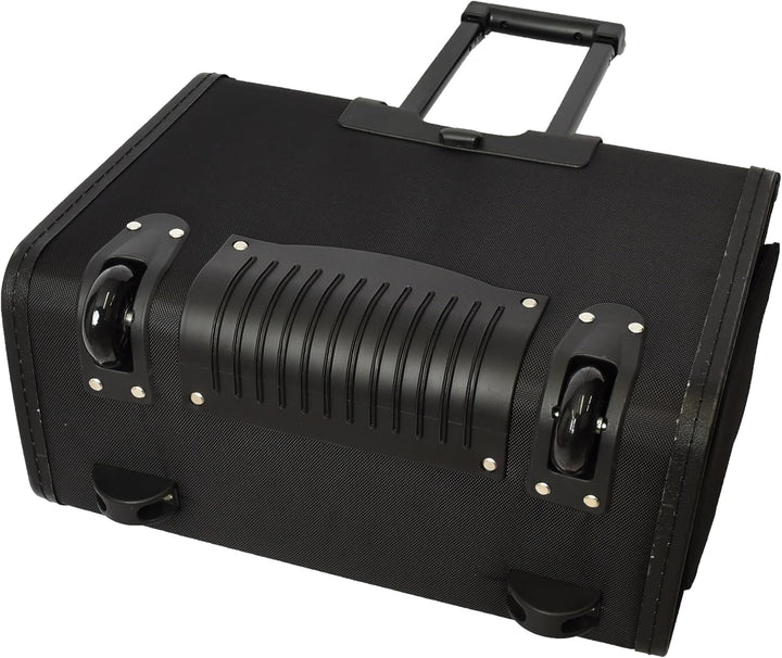 House Of Leather Pilotenkoffer mit Rädern, schwarz, ballistisches Nylon, Kabinengrösse, gross, Akten