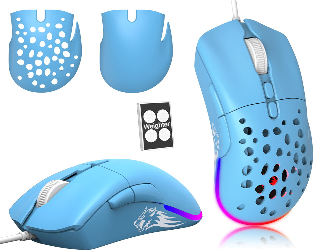 ZIYOU LANG D19 Mäuse Gaming-Maus, kabelgebundene Gaming-Mäuse für Laptop PC RGB-Maus Gaming, program