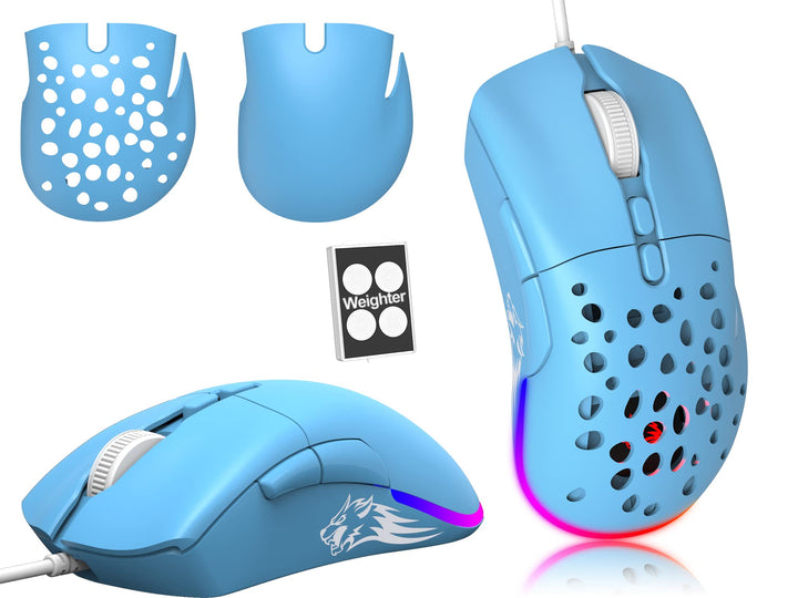 ZIYOU LANG D19 Mäuse Gaming-Maus, kabelgebundene Gaming-Mäuse für Laptop PC RGB-Maus Gaming, program