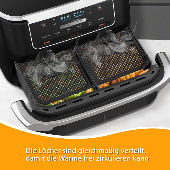 Heissluftfritteuse Spritzschutz für Ninja 10,4L AF500EU, 2 Stk Airfryer Spritzschutz für Ninja Foodi