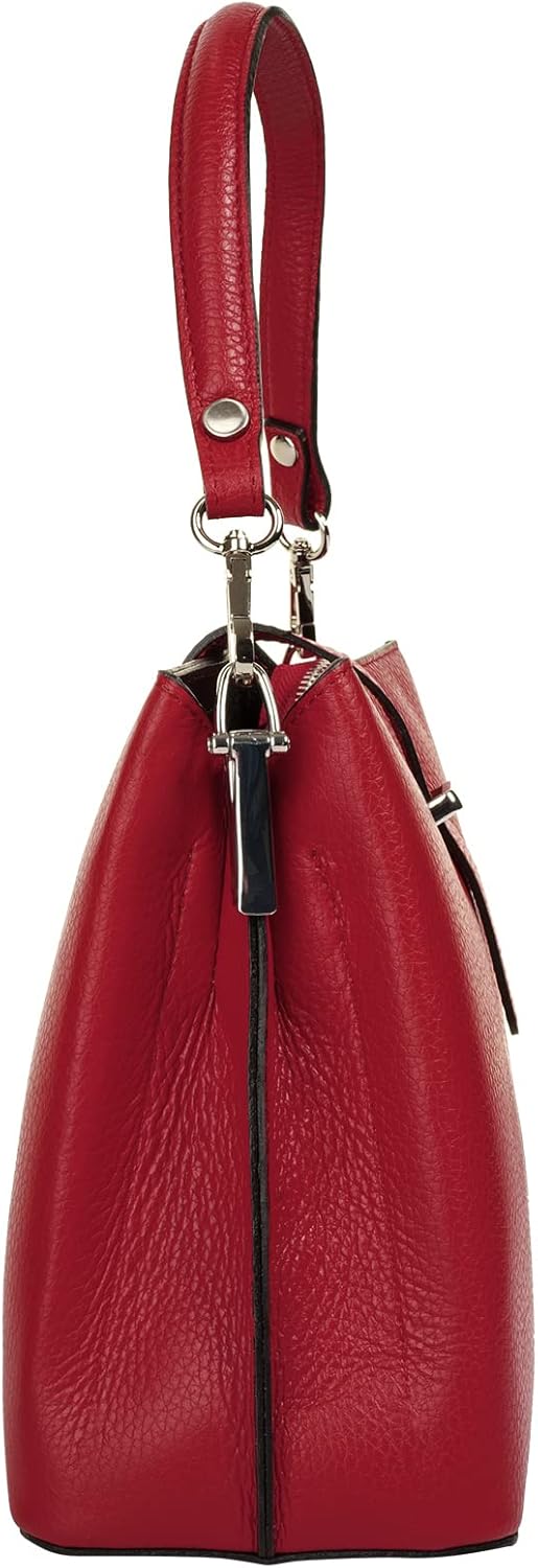Handtasche Echt Leder Damen Made in Italy, Tragetasche, Umhängetasche, Abendtasche aus Leder 021791