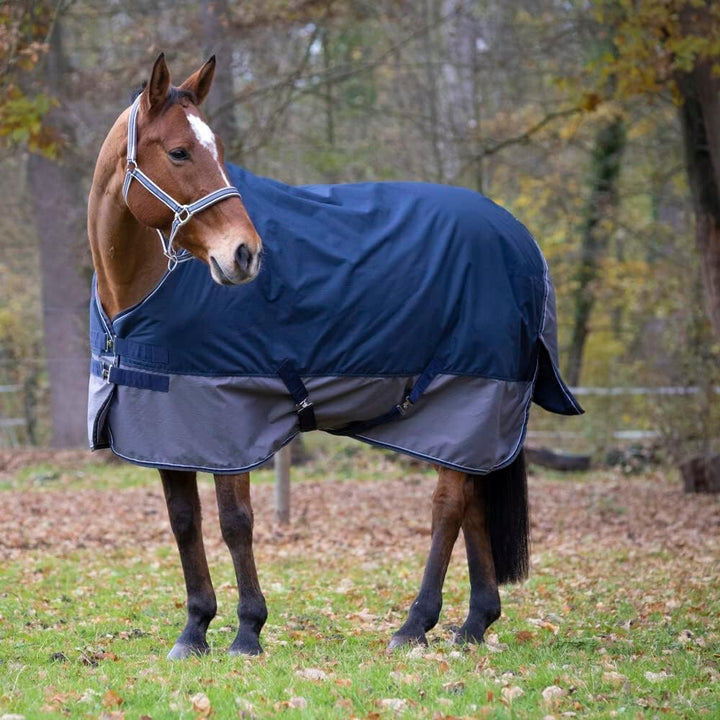 Equi-Theme Winterdecke 50g Füllung 600D TYREX Marineblau/grau marineblau/grau 135cm, marineblau/grau