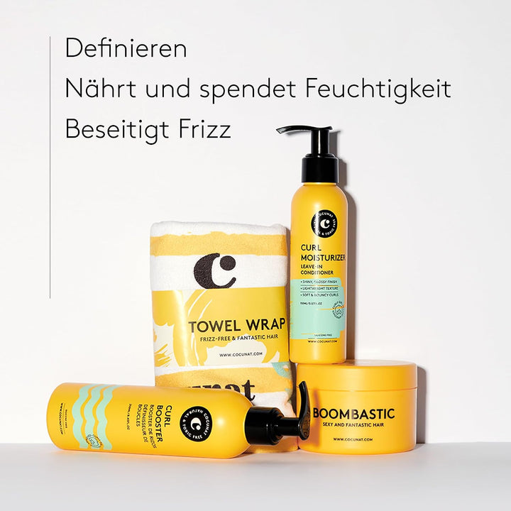 COCUNAT | Set Curly Nutrition Plan | Curly-Girl-Methode, Ultra-pflegende Boombastic und Anti-Frizz-T