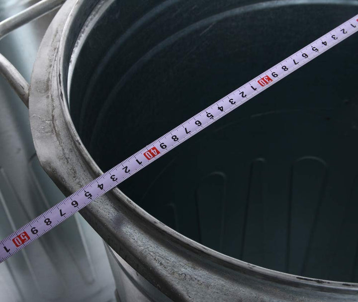 rg-vertrieb Mülltonne 80L verzinkter Metallbehälter mit Deckel & Rädern – feuerfester Abfallbehälter