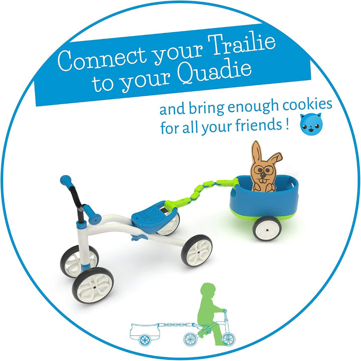Chillafish CPQT01BLU Quadie + Trailie Cookie, Blau Quadie mit Trailie Blau, Quadie mit Trailie Blau