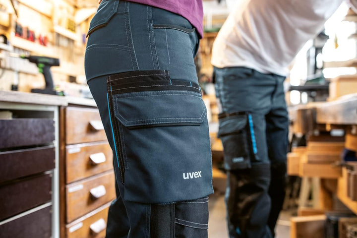 Uvex Tune-up Lange Damen-Arbeitshose - Lange Cargo-Hose mit Knietaschen 44 Schwarz, 44 Schwarz