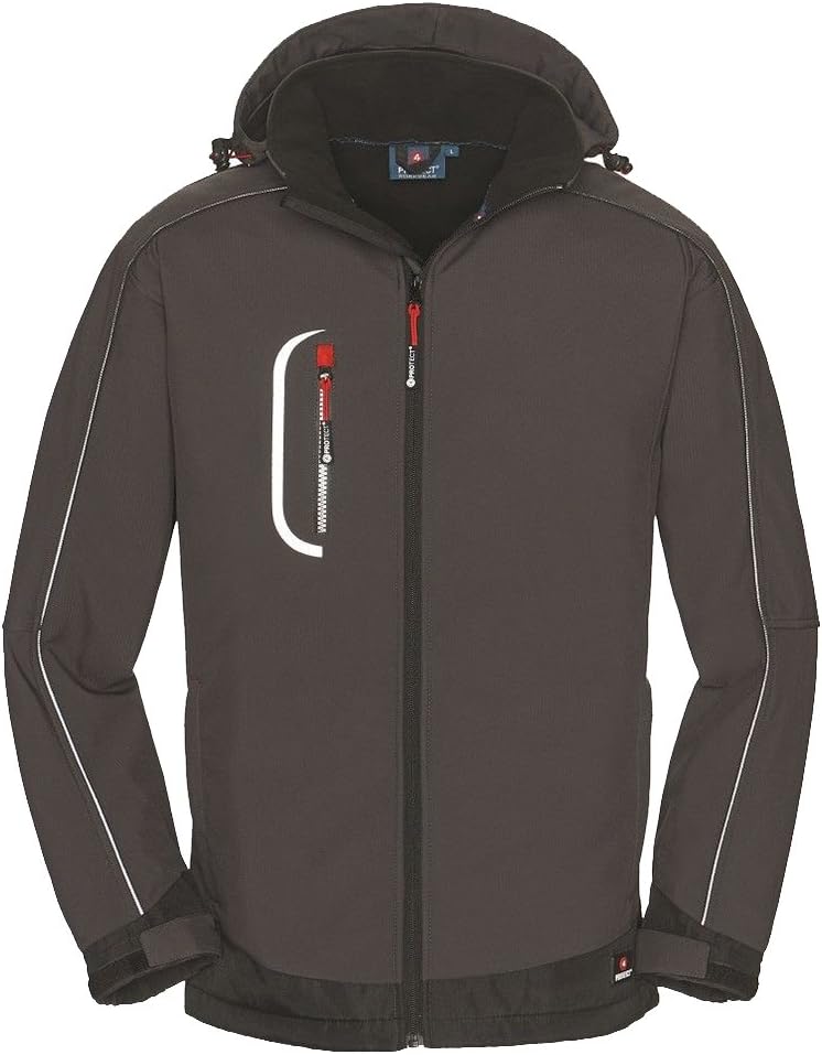 4Protect Softshell Jacke "Montana", 1 Stück, grau/schwarz, 3390-XS