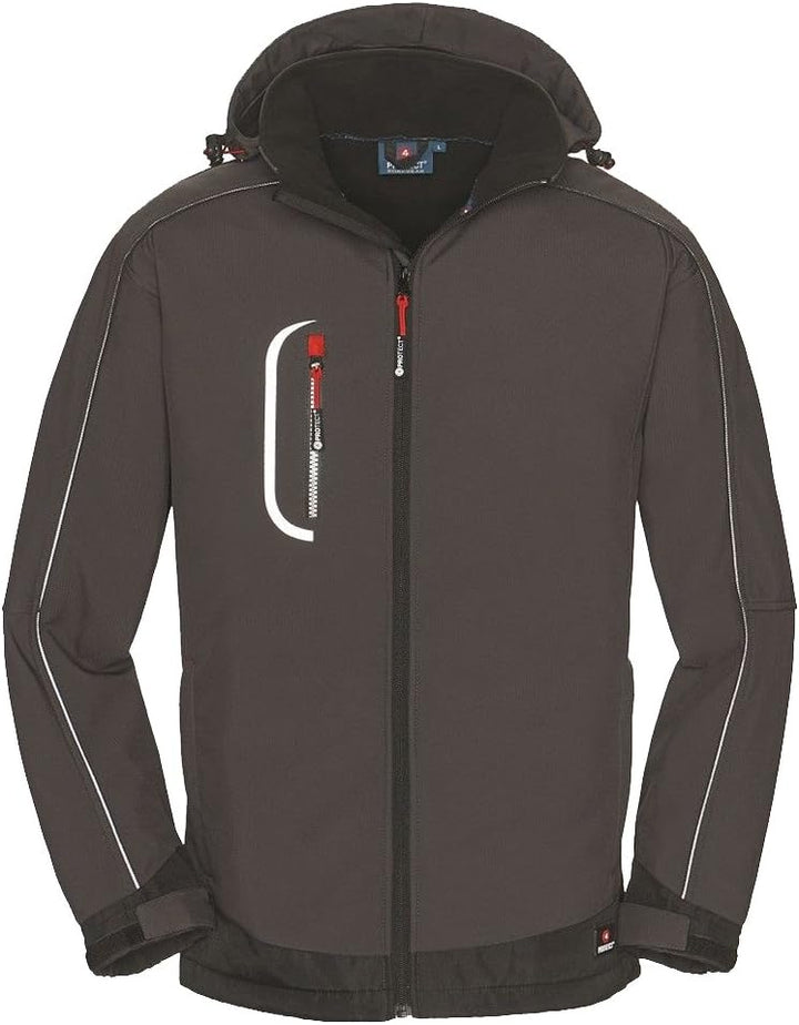 4Protect Softshell Jacke "Montana", 1 Stück, grau/schwarz, 3390-XS