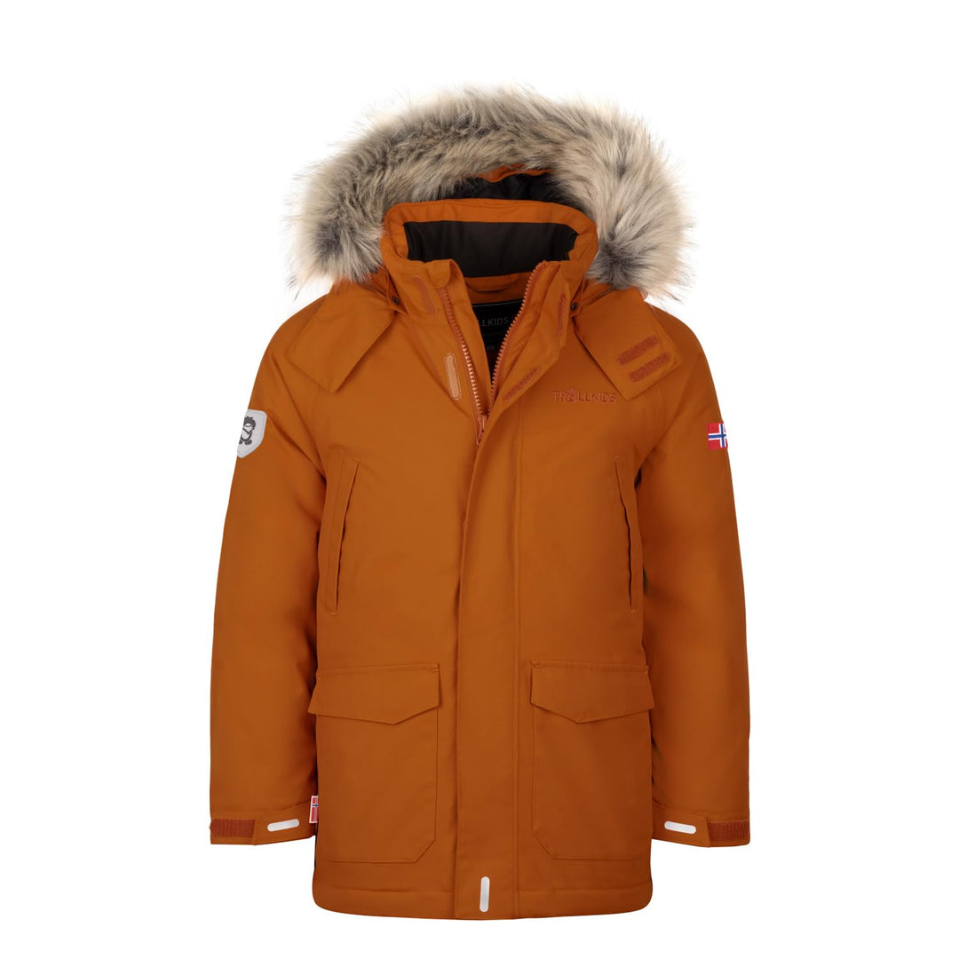 Trollkids Spitsbergen Mantel Parka 164 Zimt, 164 Zimt