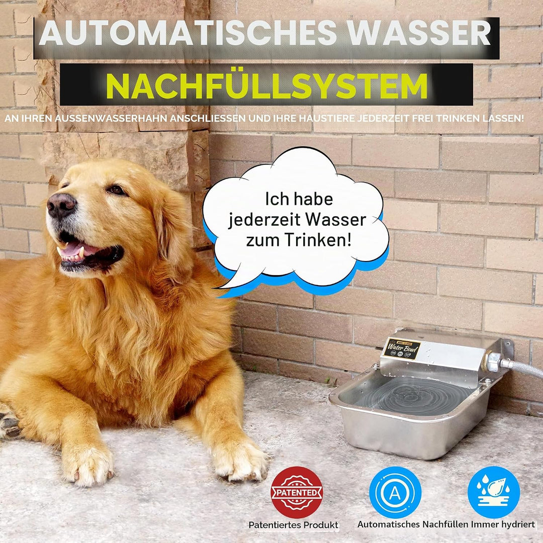 Automatischer Wasserspender für Hunde, 2,863.3 g Outdoor Hund Wassernapf, 304 Edelstahl Wasserspende