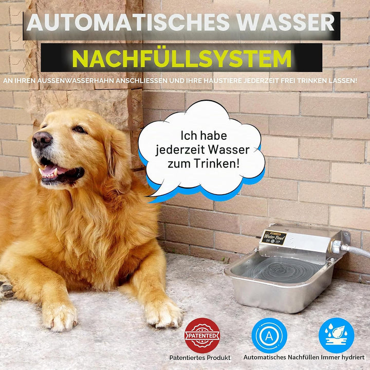 Automatischer Wasserspender für Hunde, 2,863.3 g Outdoor Hund Wassernapf, 304 Edelstahl Wasserspende