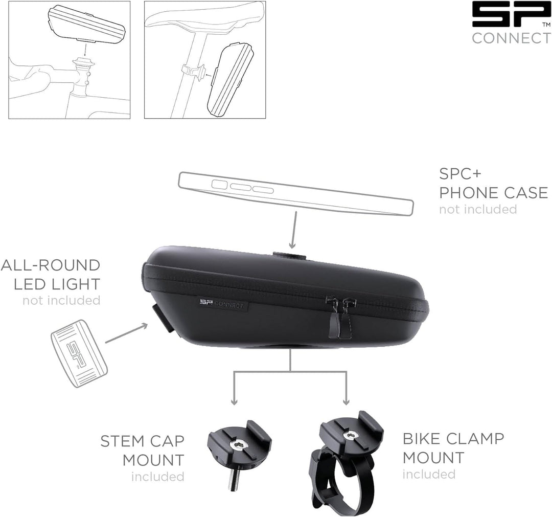 SP CONNECT Wedge Case | SPC+ | Handy Halter Mountainbike Smartphone Halterung Rennrad | Tasche für Z
