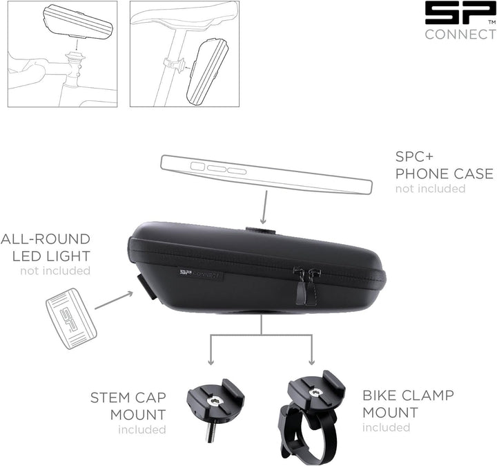 SP CONNECT Wedge Case | SPC+ | Handy Halter Mountainbike Smartphone Halterung Rennrad | Tasche für Z