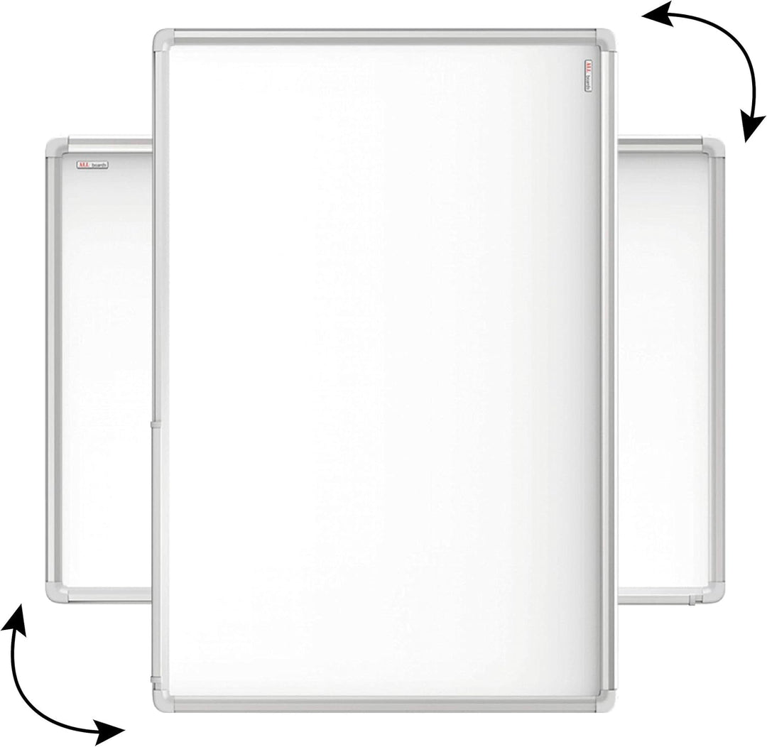Allboards, magnetisches Whiteboard mit Expo-Alurahmen, trocken abwischbar und beschreibbar, wandmont