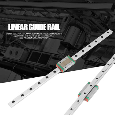 Linearführung, Lineargleitführung Miniatur-Linearführung 350 mm Breite 12 mm mit Gleitblock