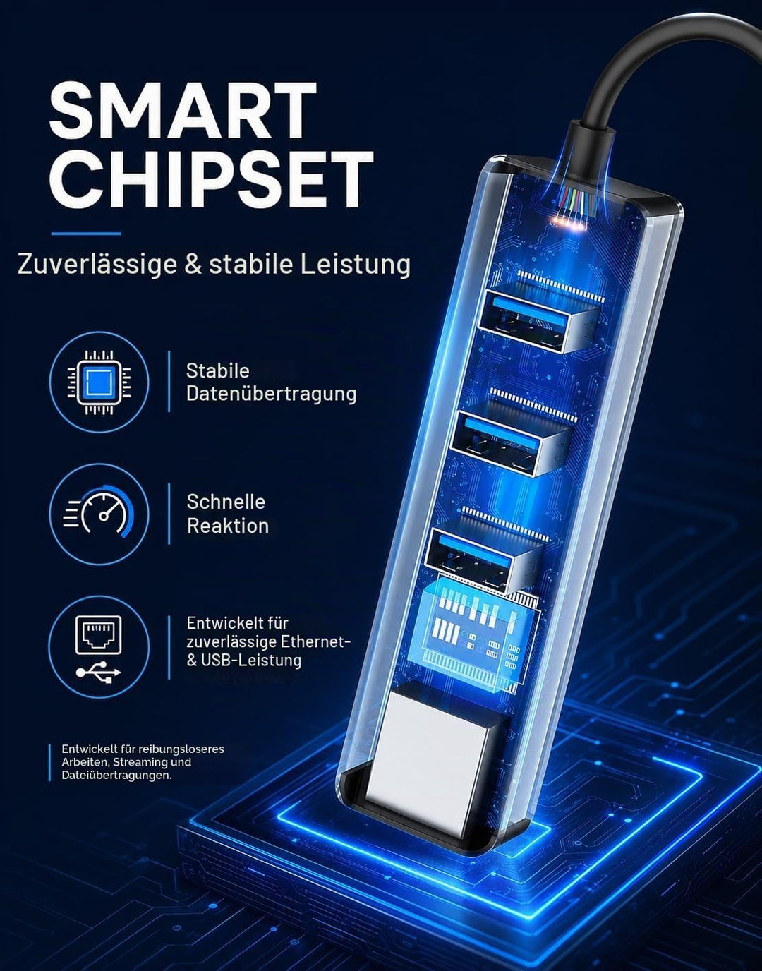 USB C auf Ethernet Adapter,ABLEWE Aluminium 4 in 1 USB C zu RJ45 1000Mbps Ethernet LAN Netzwerkadapt