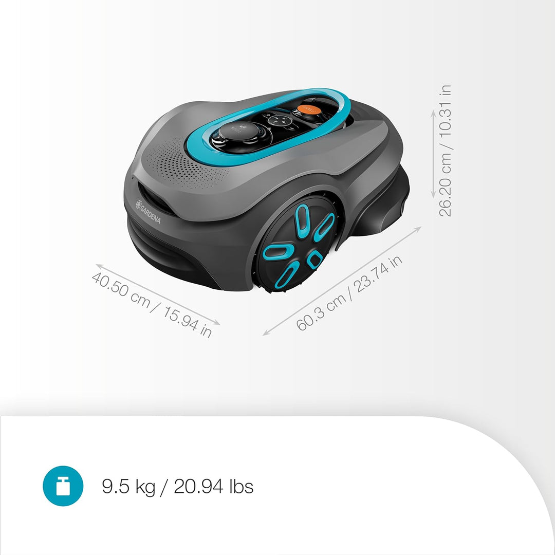Gardena smart SILENO Sense 400 m² Mähroboter: Technologie ohne Begrenzungskabel, Mähen mit KI, Einge