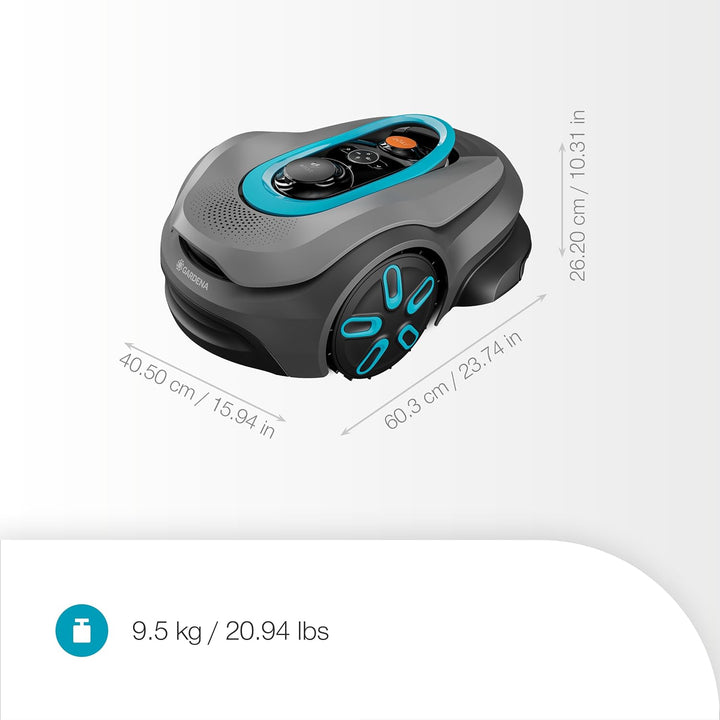 Gardena smart SILENO Sense 400 m² Mähroboter: Technologie ohne Begrenzungskabel, Mähen mit KI, Einge