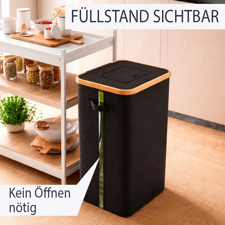 Gelber Sack Ständer Stabil mit Deckel – Mülleimer 70-120L für Gelbe Säcke & Recycling | Praktischer