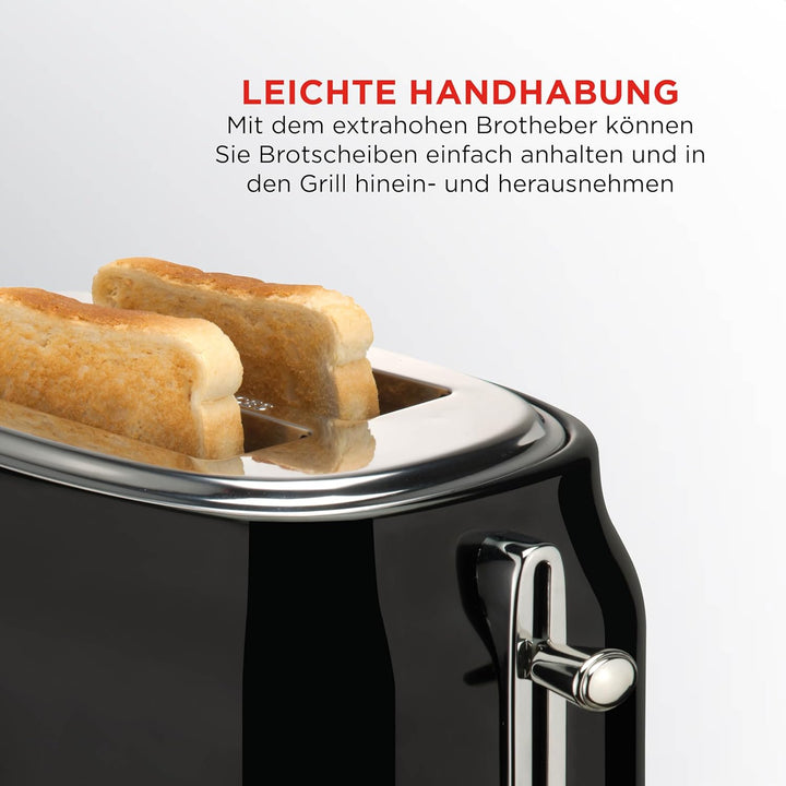 Bourgini Retro 2 Double Slot Toaster 815w One Size