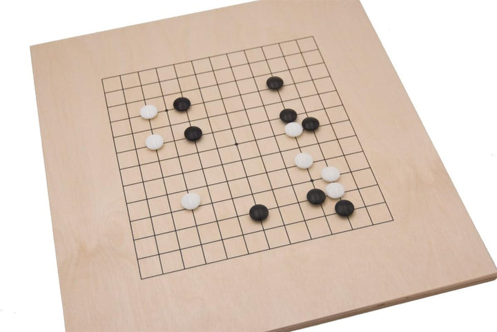 - Go-Set »Standard« mit Holzbrett, Glassteinen und