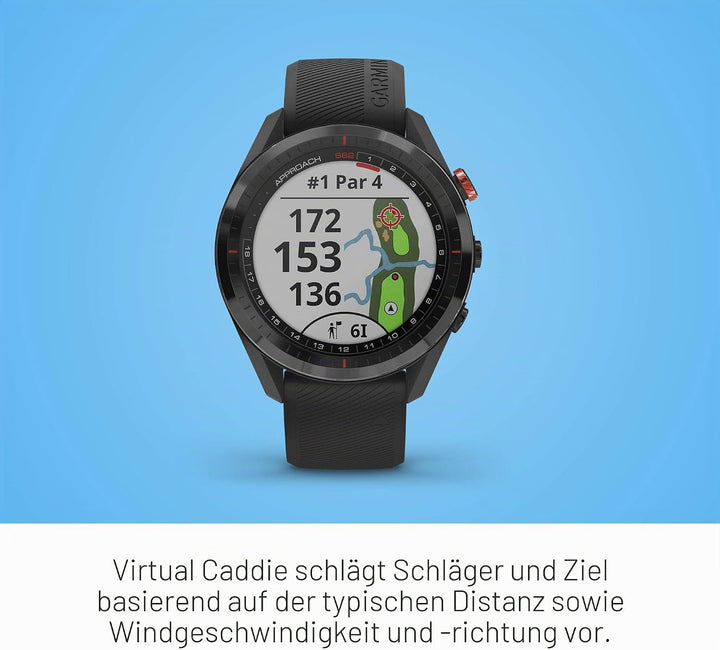 Garmin Approach S62 Bundle, Premium-Golf-GPS-Uhr mit 3 CT10 Club-Tracking-Sensoren, integriertem vir