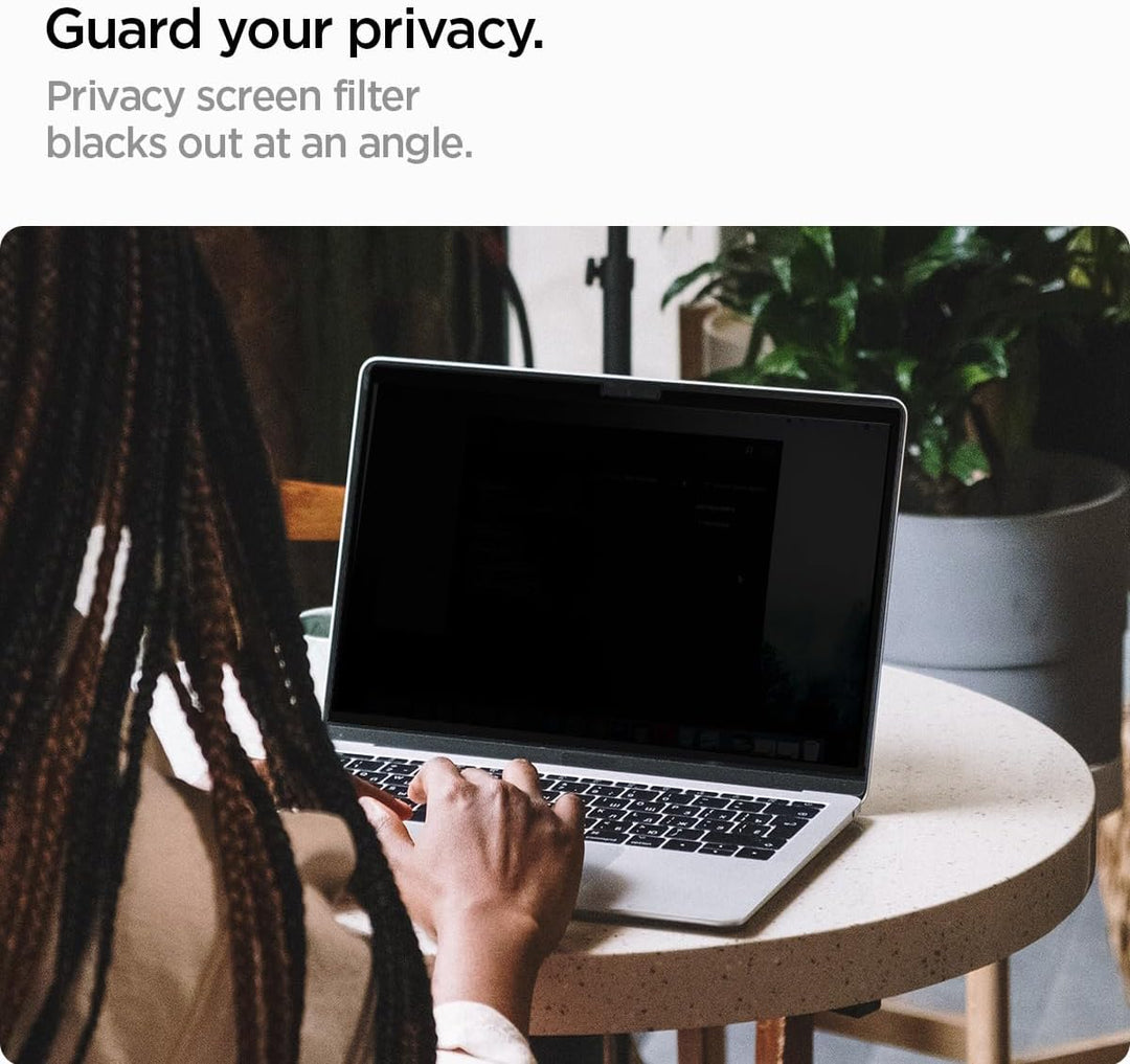 Spigen SafeView Magnetischer Blickschutzfilter für MacBook Air 15 Zoll (M2, 2023), Sichtschutzfilter