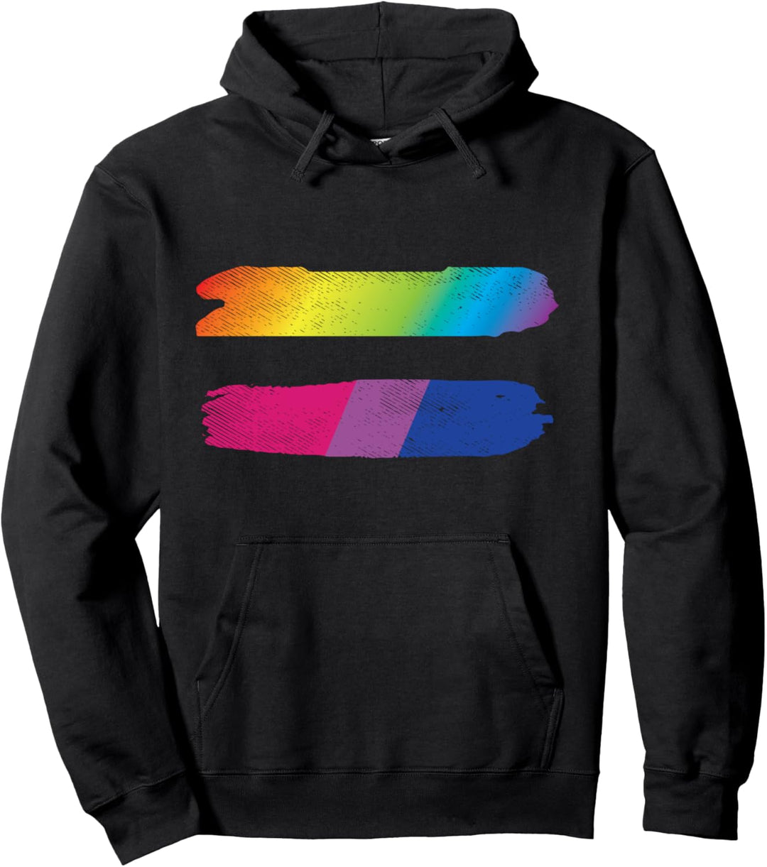 Equal Sign Equality LGBTQ Bisexual Flag Gay Pride Ally Bi Pullover Hoodie