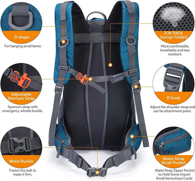 G4Free 45L Wanderrucksäcke mit Regenschutz Wasserdicht Trekkingrucksack Reiserucksack Outdoor Campin